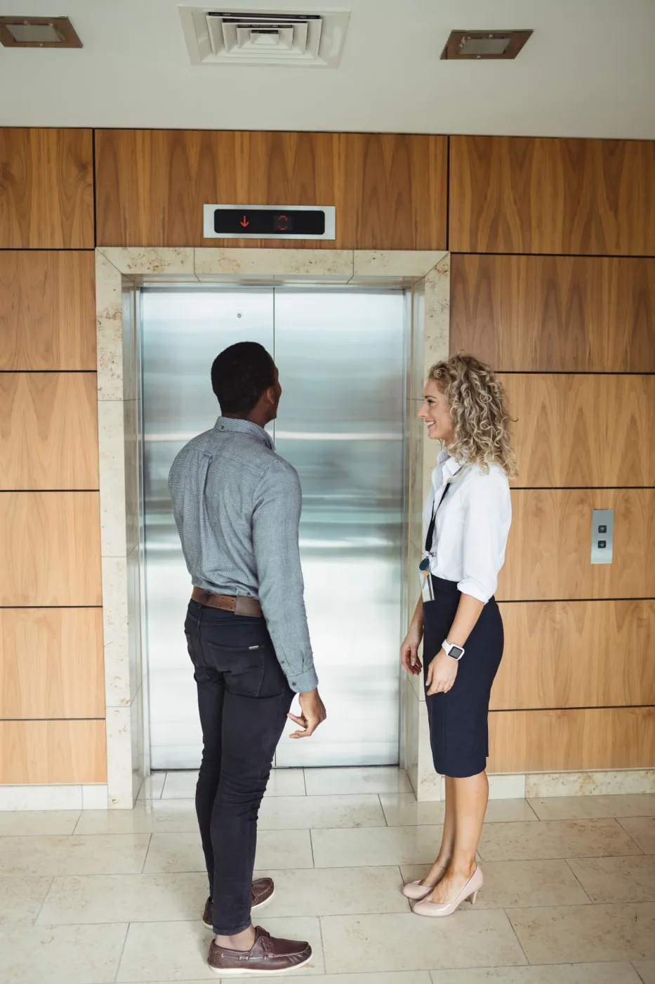 Lift installation equipment and building illustration